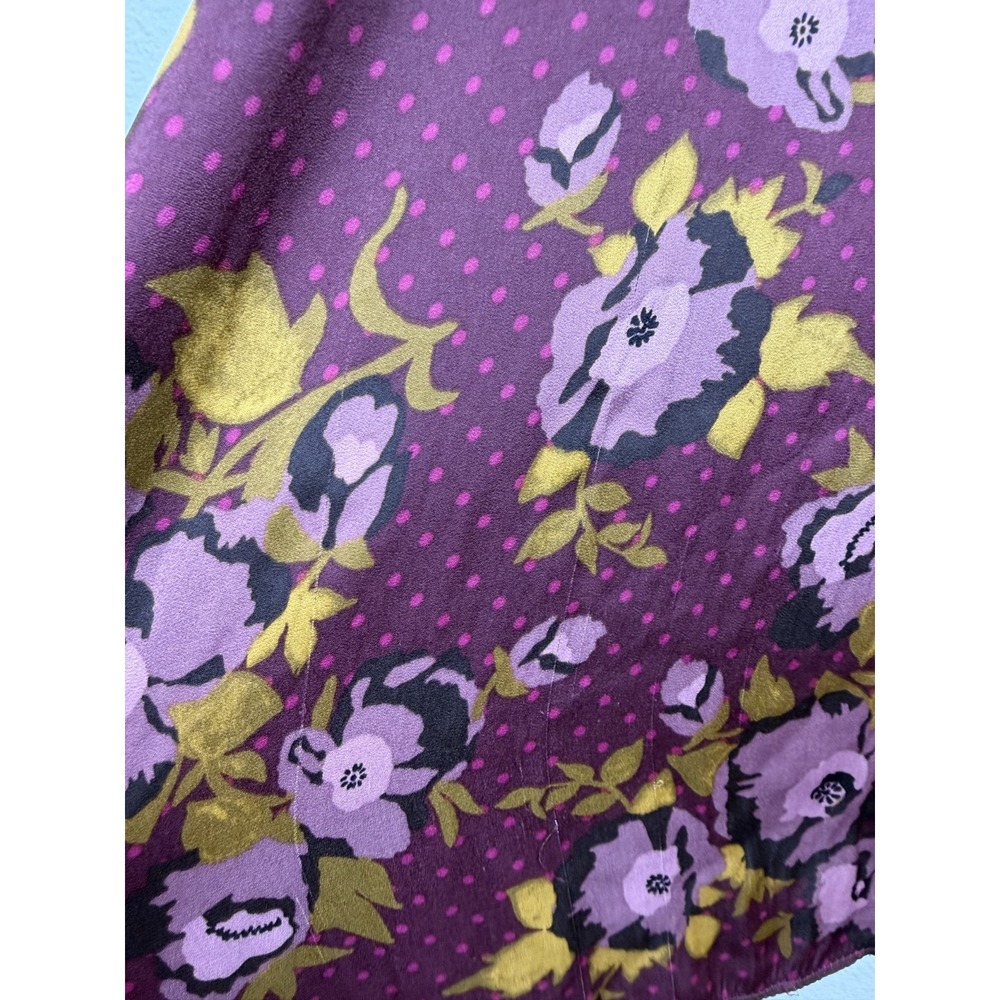 Free People Morning Light Floral Printed Mini Dress Purple combo Size 4 - Picture 8 of 12